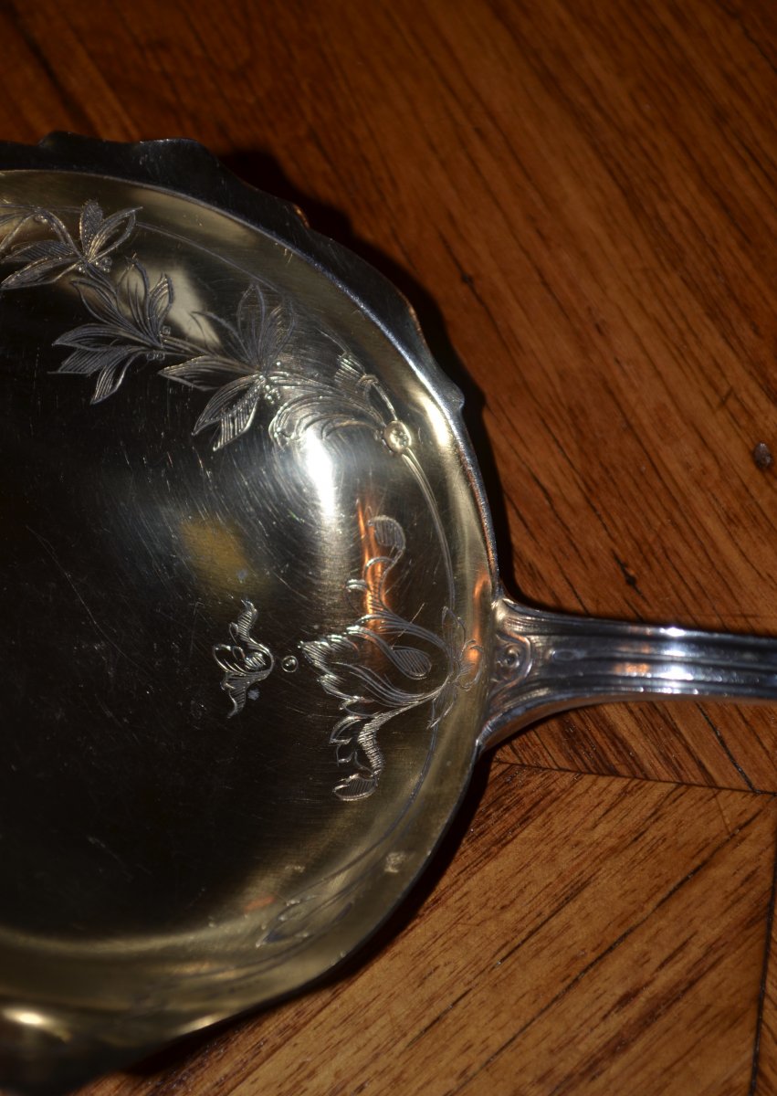 19th Century Sterling Silver Sauce Spoon -photo-5