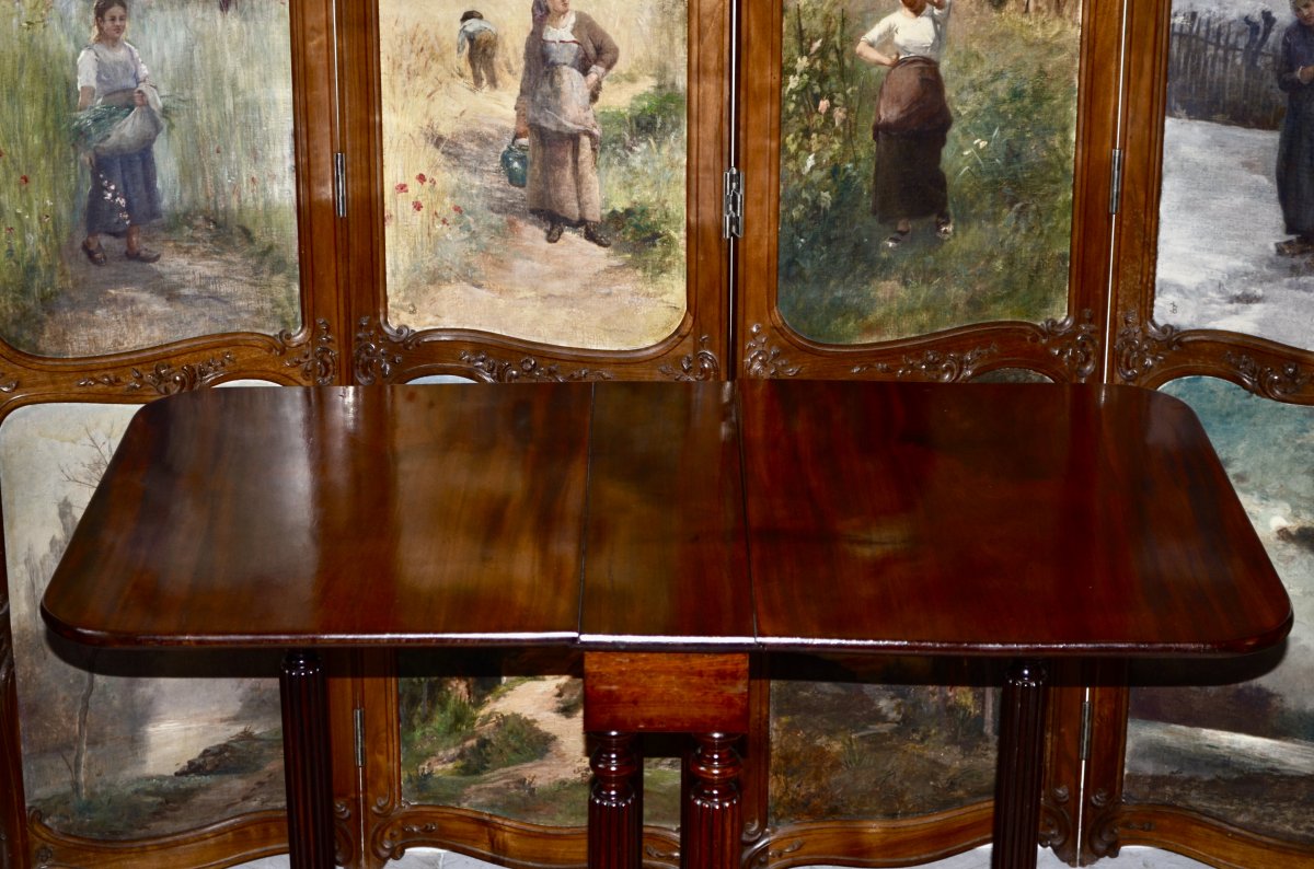 Table Gateleg En Acajou  époque 19eme Siècle -photo-2