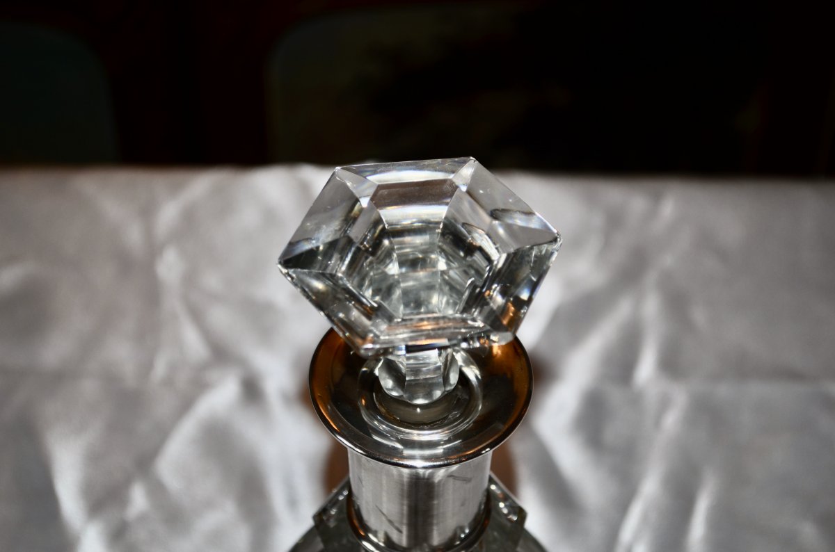 Carafe En Cristal de baccarat Et Argent massif -photo-4