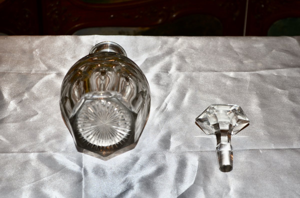 Carafe En Cristal de baccarat Et Argent massif -photo-5