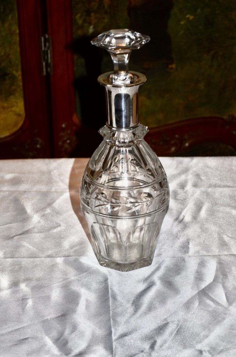 Carafe En Cristal de baccarat Et Argent massif 