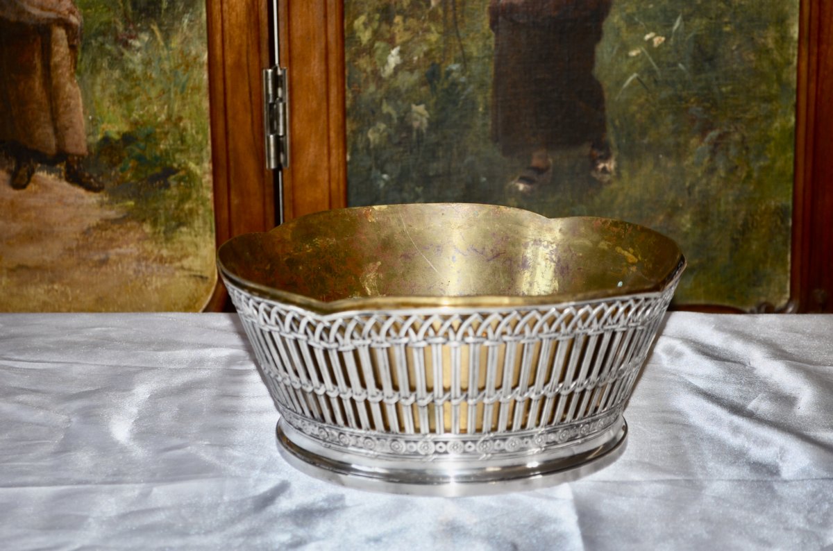 Jardinière De Table En Argent Massif  De Risler &  Carré 