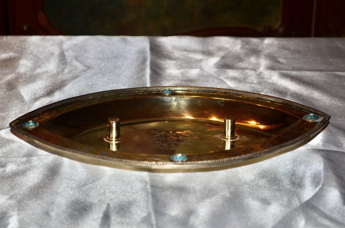 Burette Tray In Vermeil XIXth Century-photo-4