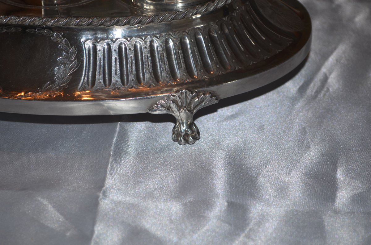 Vinegar Oil Cruet In Sterling Silver Paris Louis XVI Period-photo-4