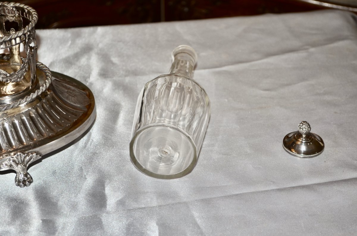 Vinegar Oil Cruet In Sterling Silver Paris Louis XVI Period-photo-5