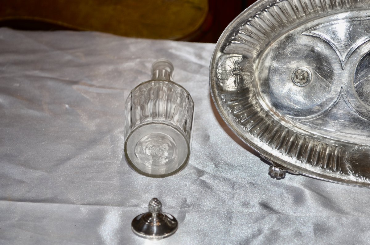 Vinegar Oil Cruet In Sterling Silver Paris Louis XVI Period-photo-6