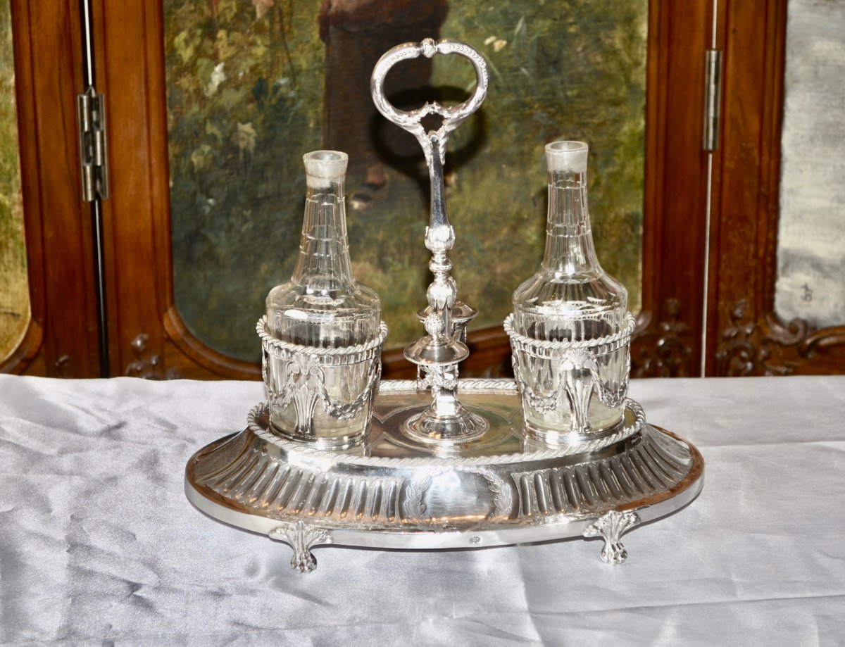 Vinegar Oil Cruet In Sterling Silver Paris Louis XVI Period