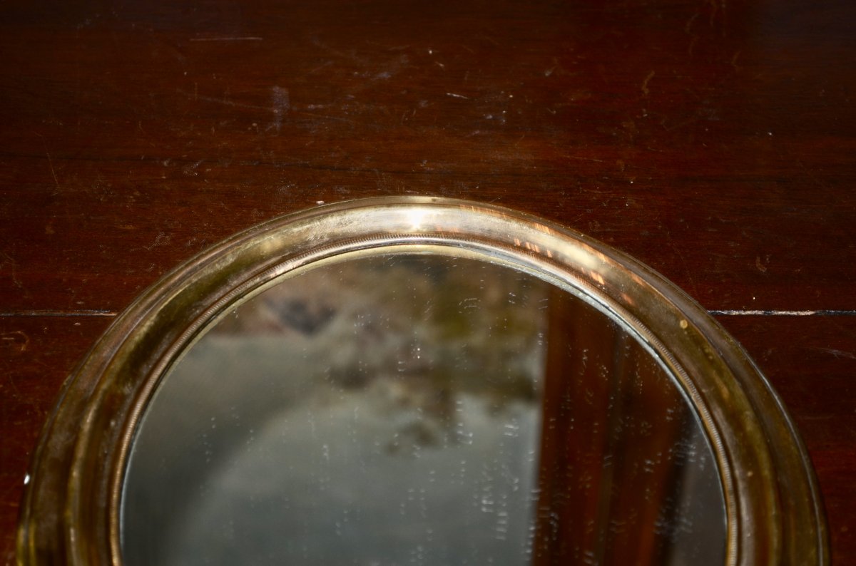 Pair Of Mirror In Golden Brass XIXth Century-photo-3