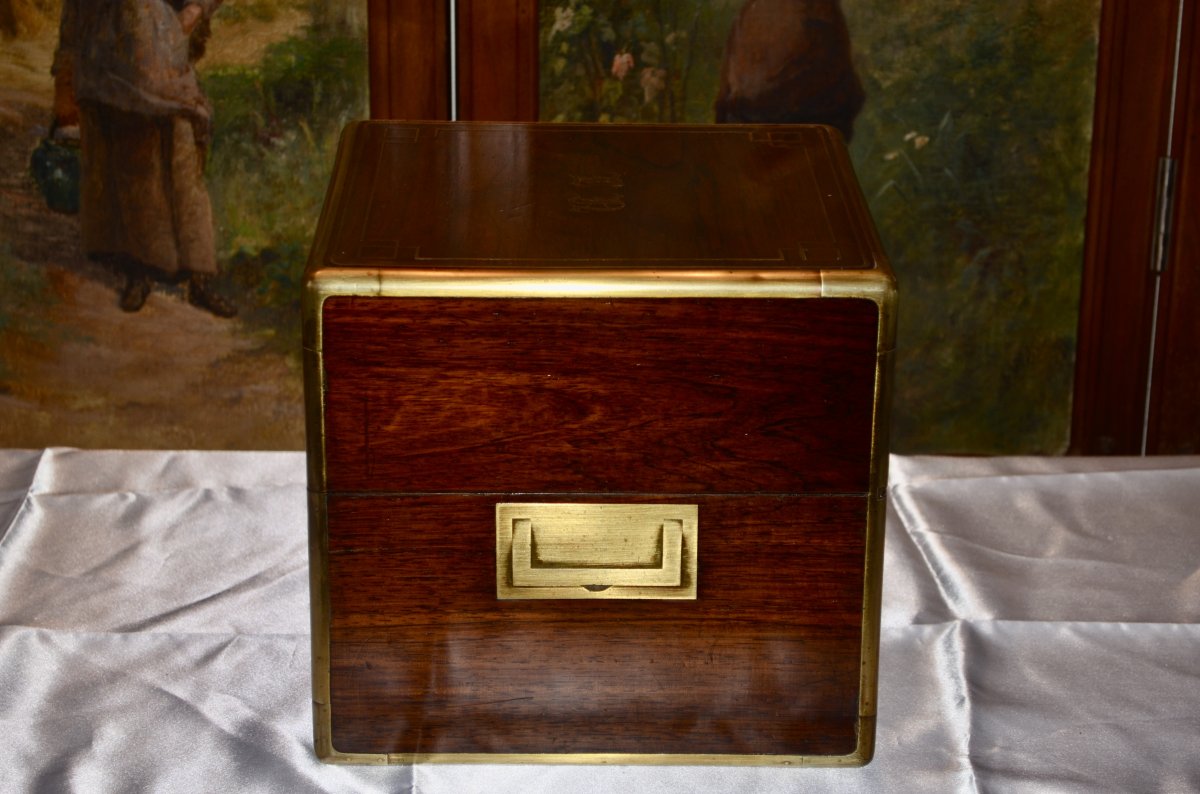 19th Century Travel Box Signed Aucoc Ainé-photo-2