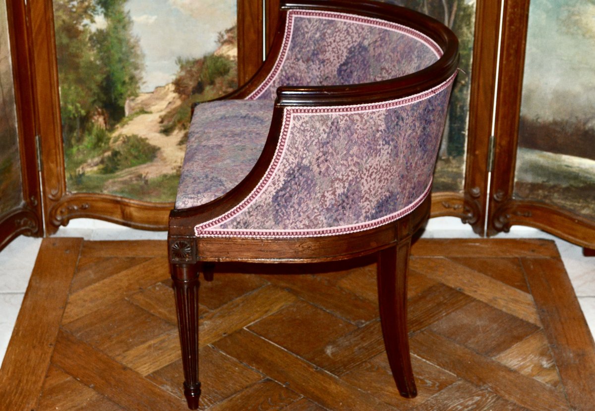 Fauteuil d'Enfant En Acajou Art Deco -photo-6