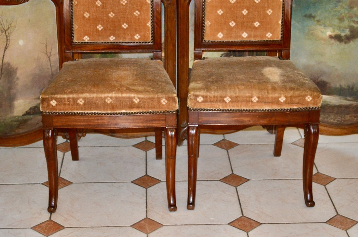 Pair Of Empire Mahogany Chairs-photo-4