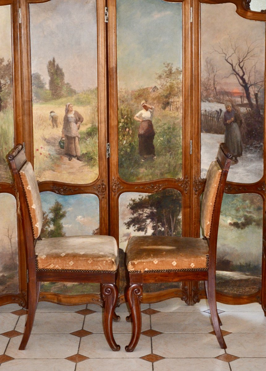 Pair Of Empire Mahogany Chairs-photo-5