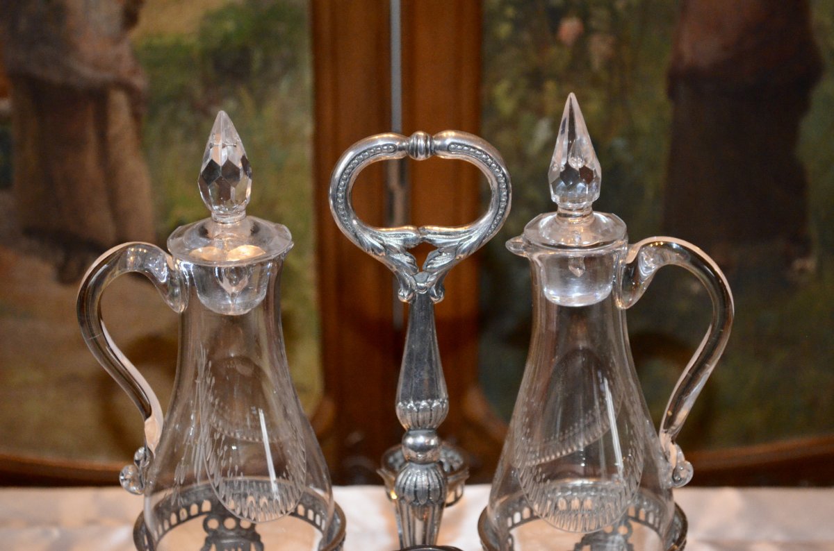 Vinegar Cruet In Sterling Silver, Lille, 18th Century-photo-4