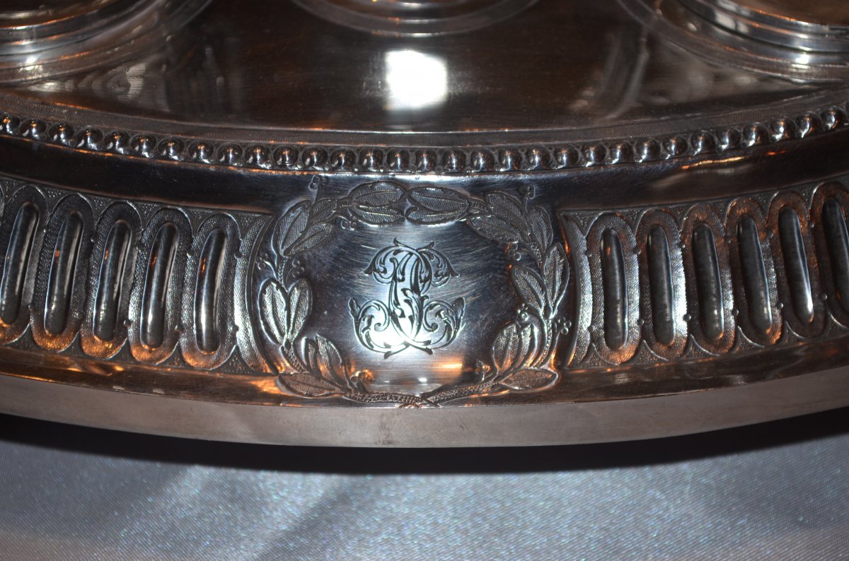 Vinegar Cruet In Sterling Silver, Lille, 18th Century-photo-3