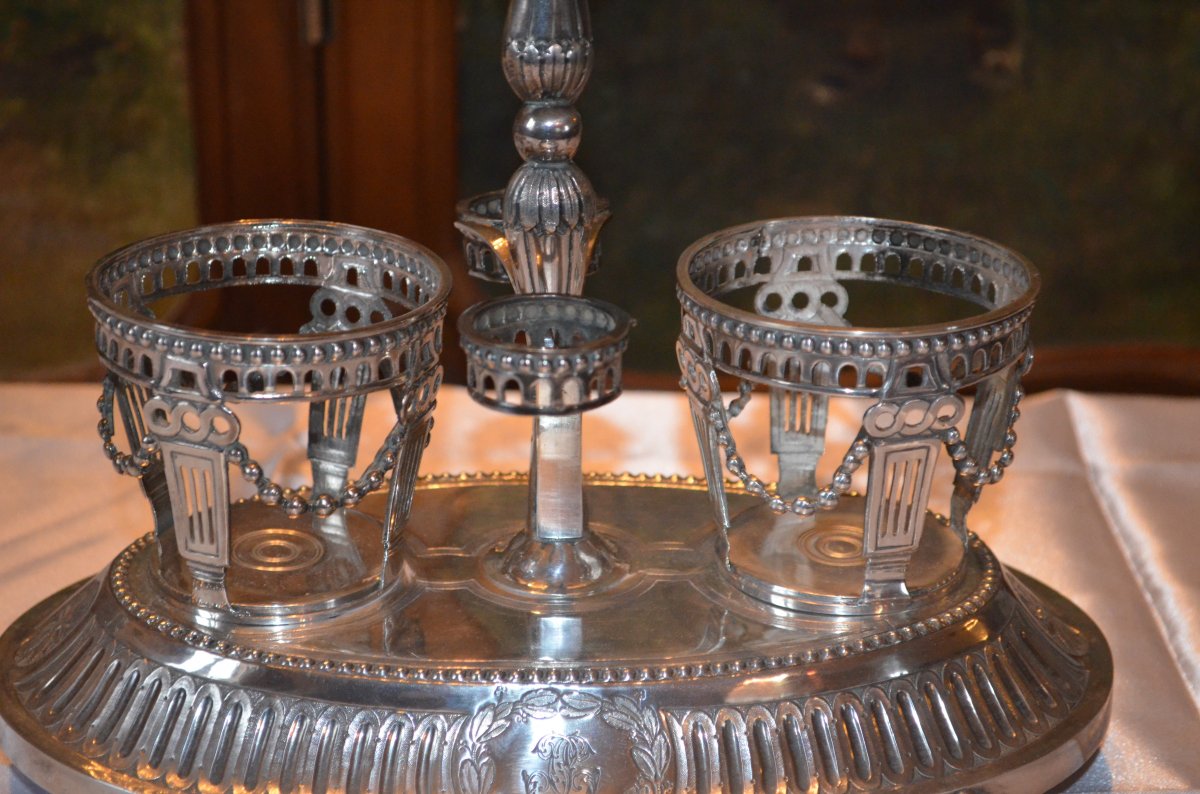 Vinegar Cruet In Sterling Silver, Lille, 18th Century-photo-5
