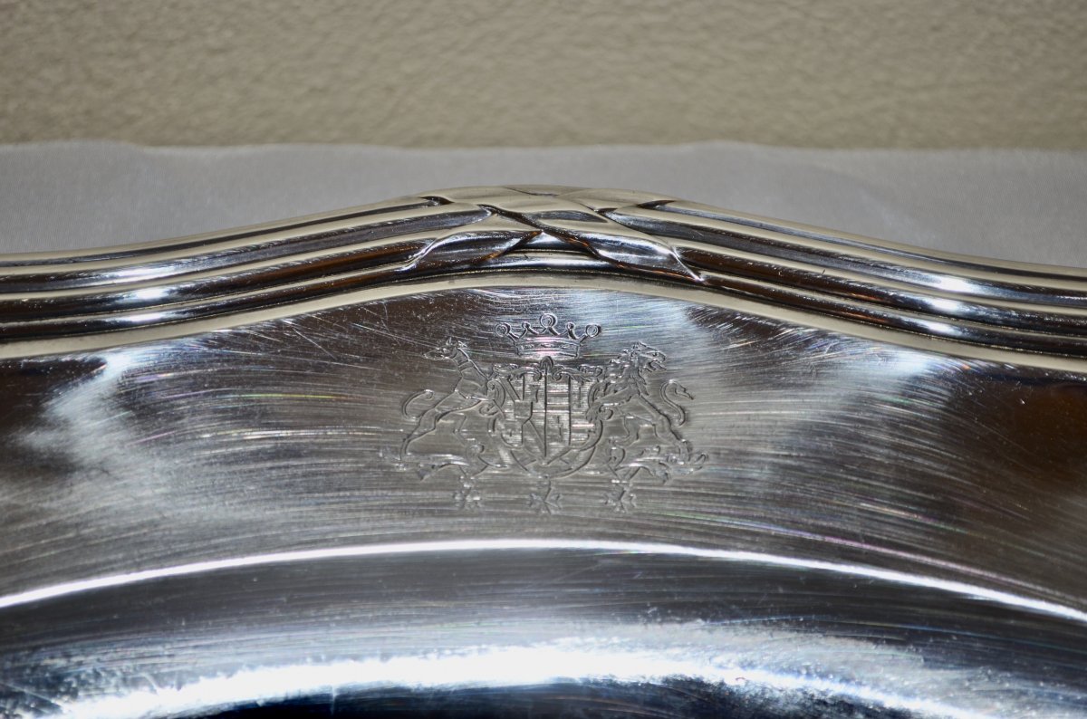 Large Platter In Sterling Silver From Odiot End Of 19th Century-photo-4