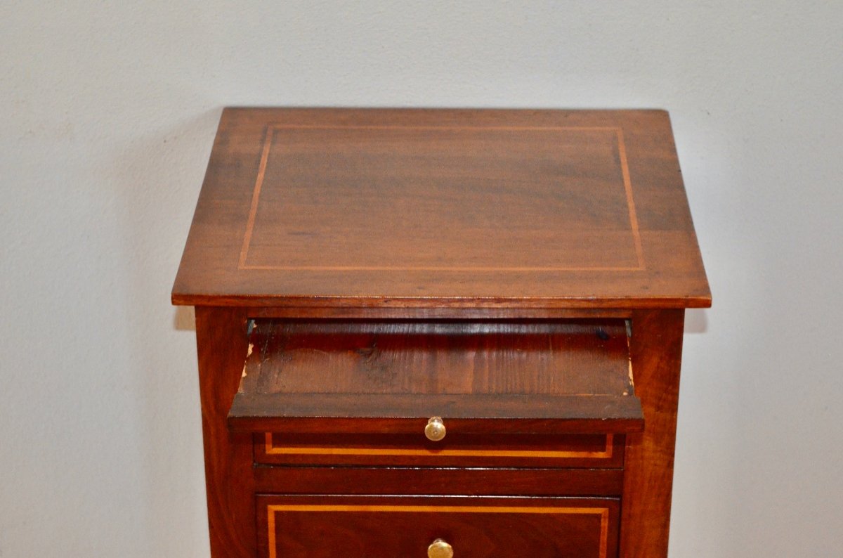Late 18th Century Mahogany Bedside Table-photo-3