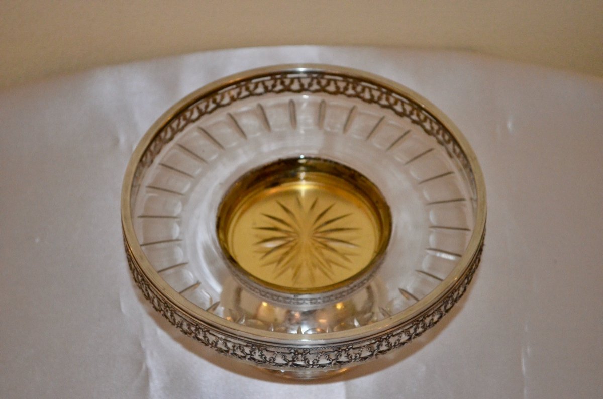 Biscuit Cup In Sterling Silver And Crystal Napoleon III-photo-3