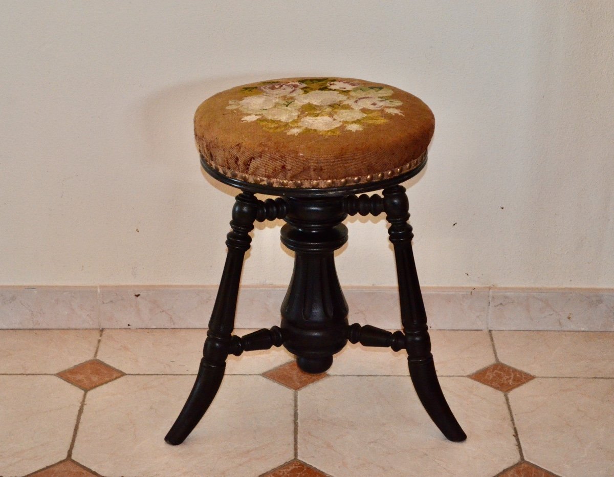 Tabouret piano Napoleon 3 debut XXème siècle - Vintage by fabichka