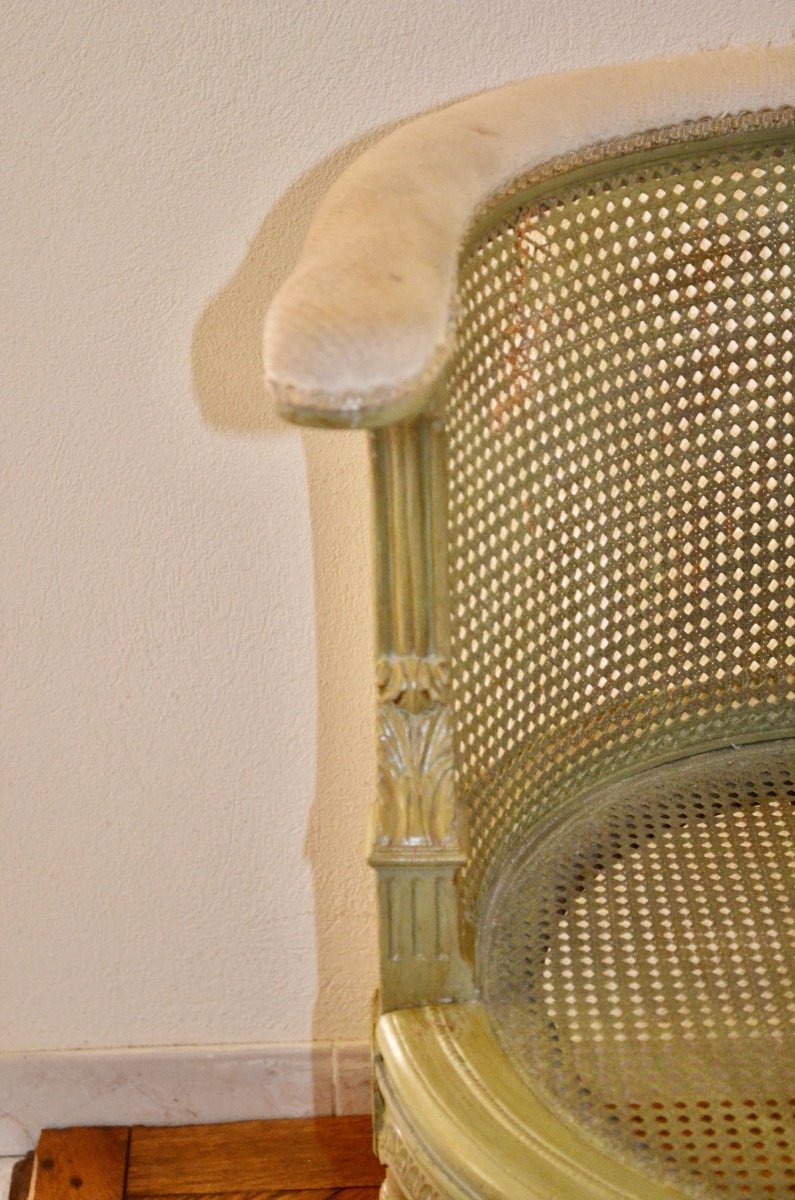 Caned Office Armchair Late 19th Century-photo-1