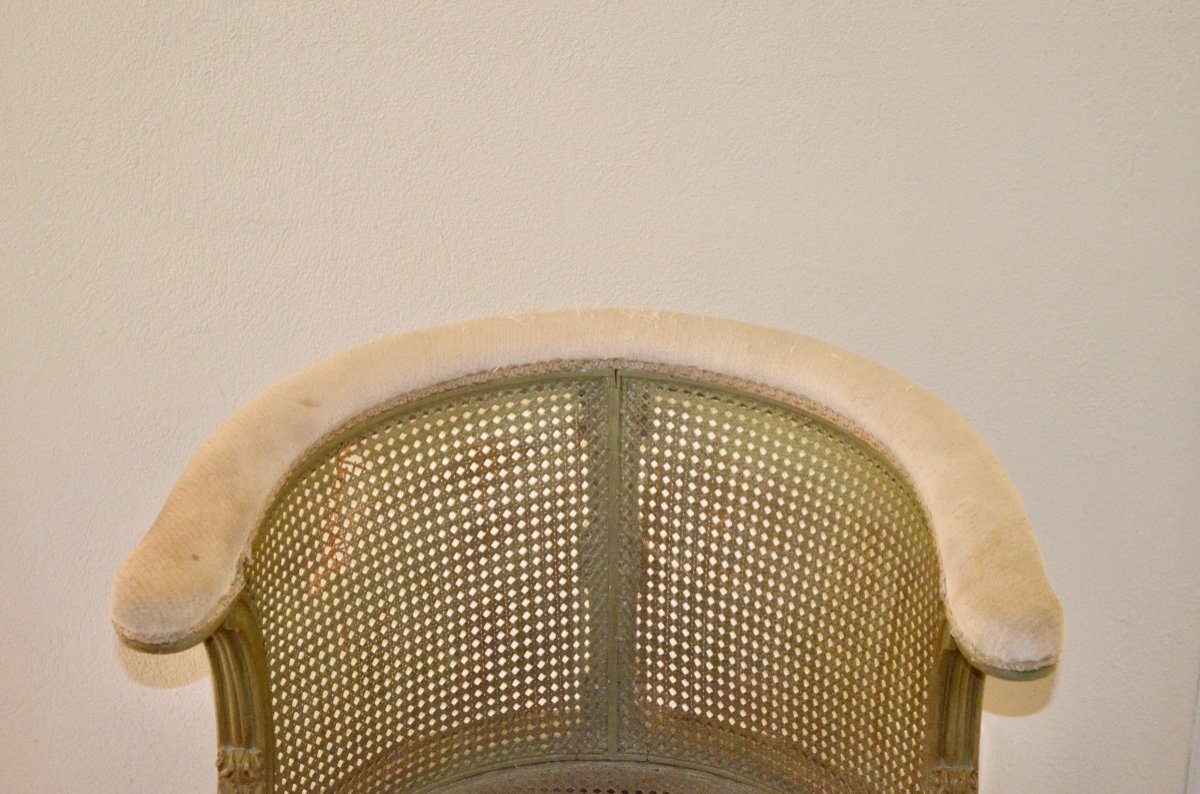 Caned Office Armchair Late 19th Century-photo-4