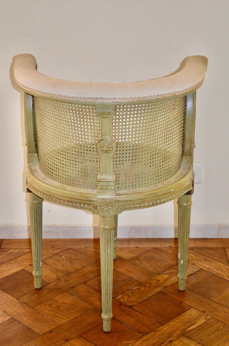 Caned Office Armchair Late 19th Century-photo-6