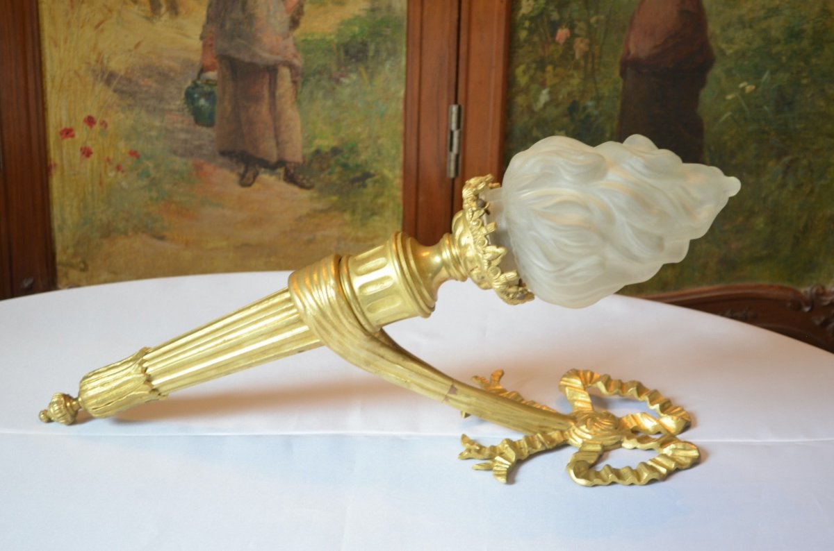 Napoleon III Gilt Bronze Wall Lamp-photo-2