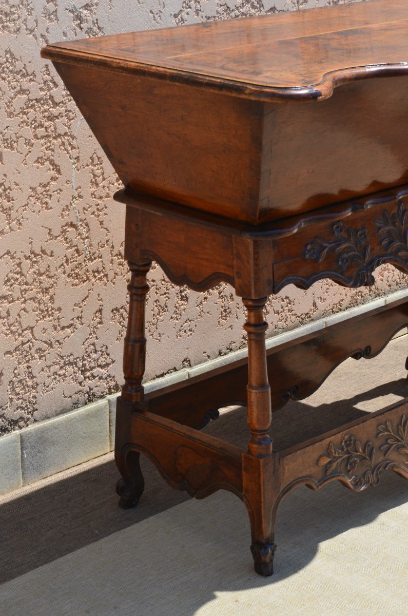 Provençal Wedding Kneader In Walnut, Louis XV Period-photo-1