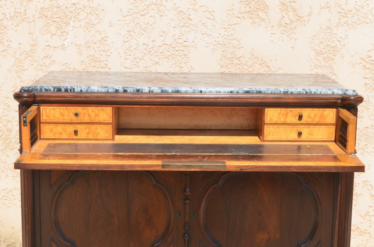 19th Century Secretary / Pantalonniere Chest Of Drawers-photo-3