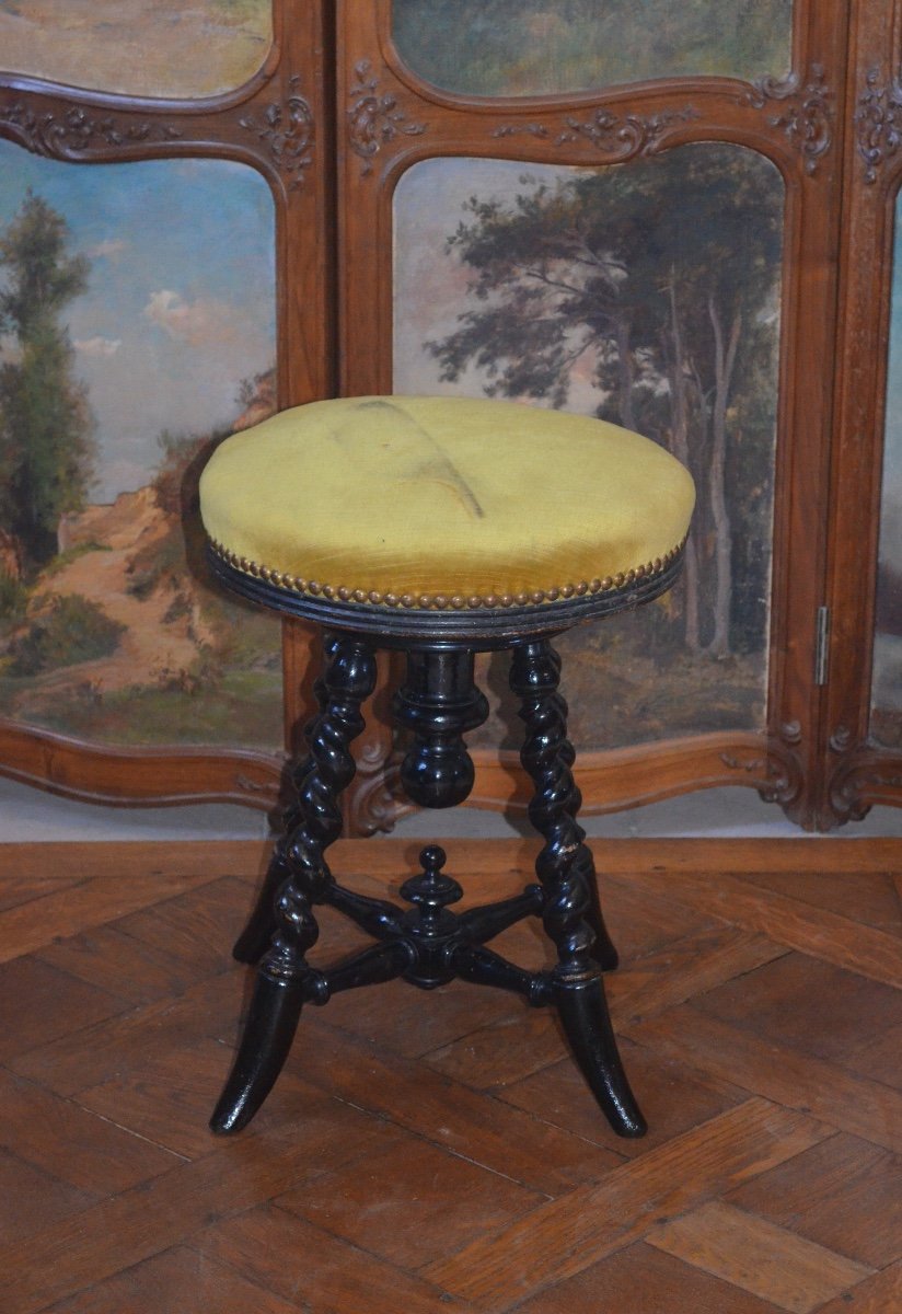 Tabouret De Piano  époque Napoléon III -photo-2