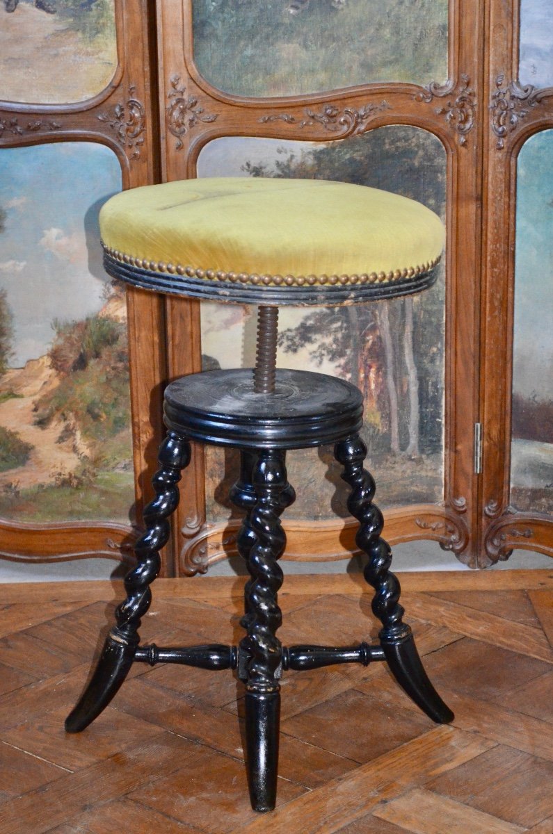 Tabouret De Piano  époque Napoléon III -photo-4