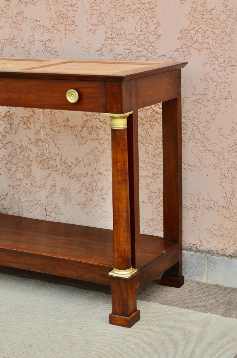 Console In Walnut Empire Period-photo-2