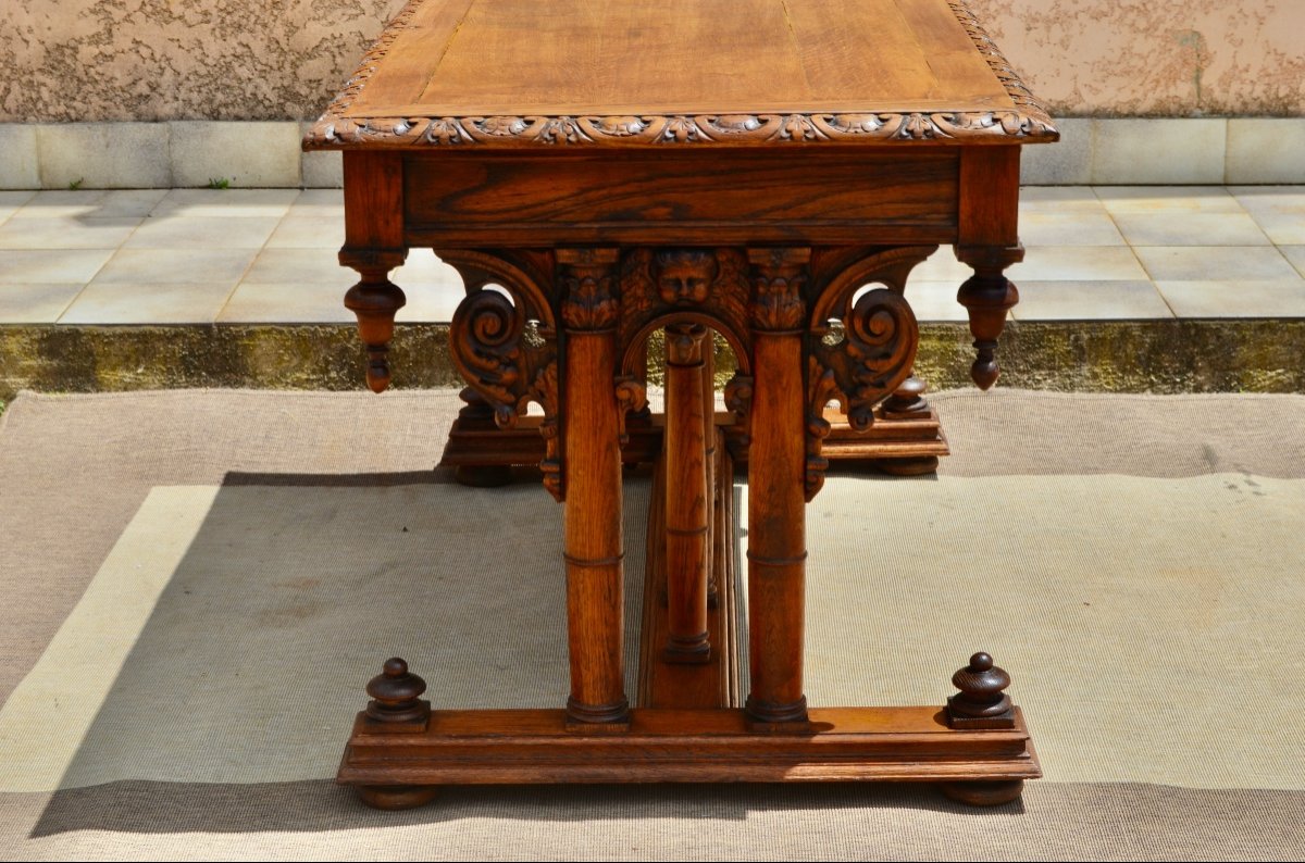 Middle Table Of Renaissance Style XIXth Century-photo-2