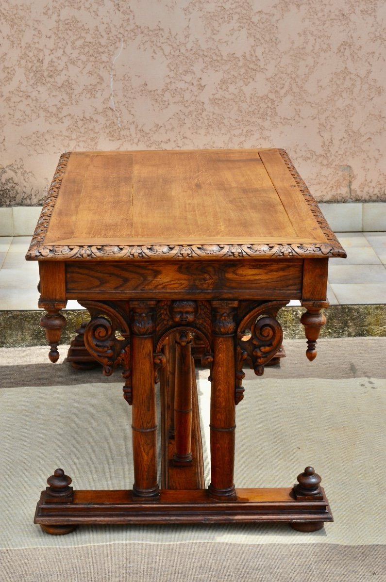 Middle Table Of Renaissance Style XIXth Century-photo-7