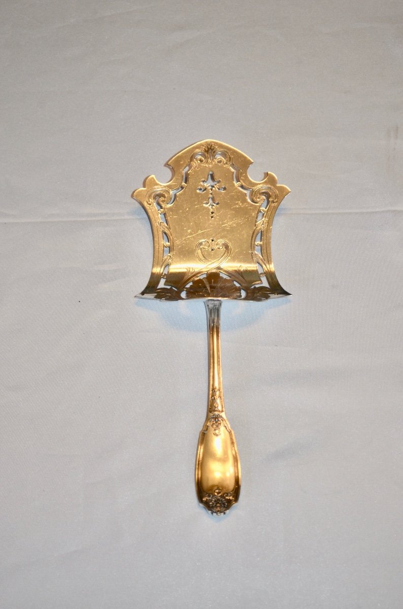Large Toast Shovel In Sterling Silver Late 19th Century