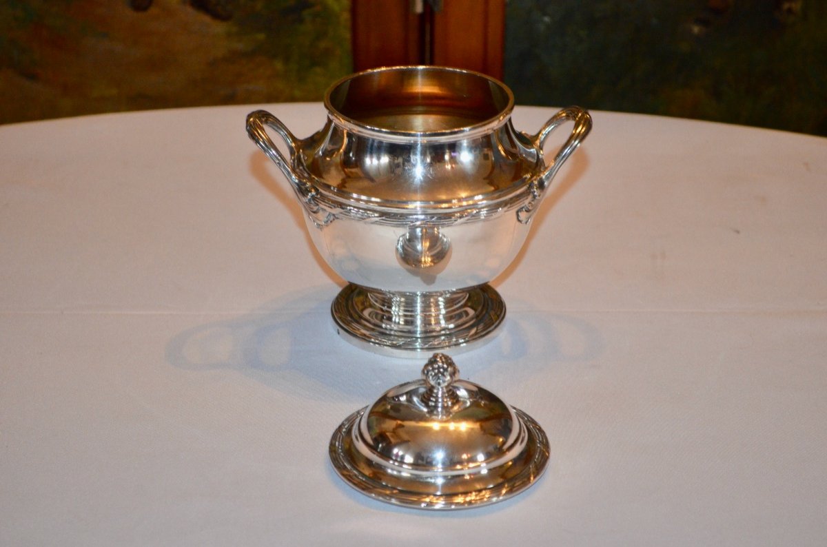 Sugar Bowl In Sterling Silver Napoleon III-photo-3
