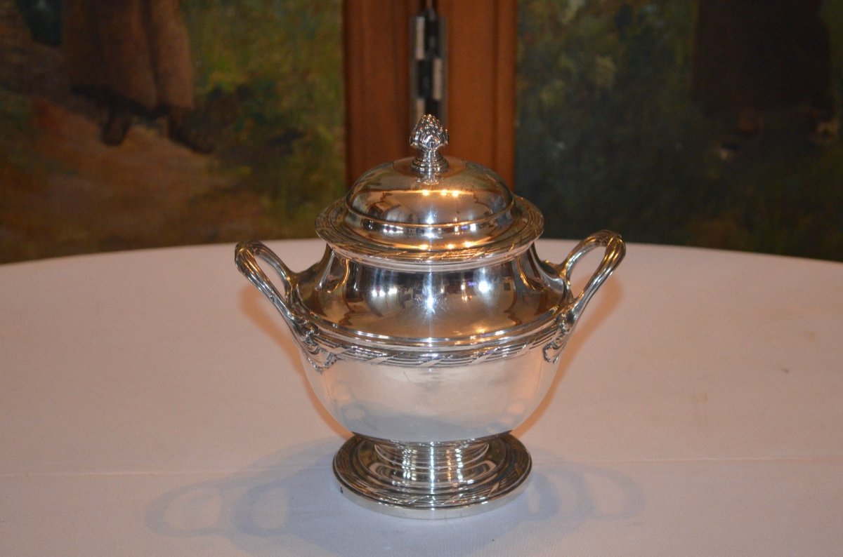 Sugar Bowl In Sterling Silver Napoleon III