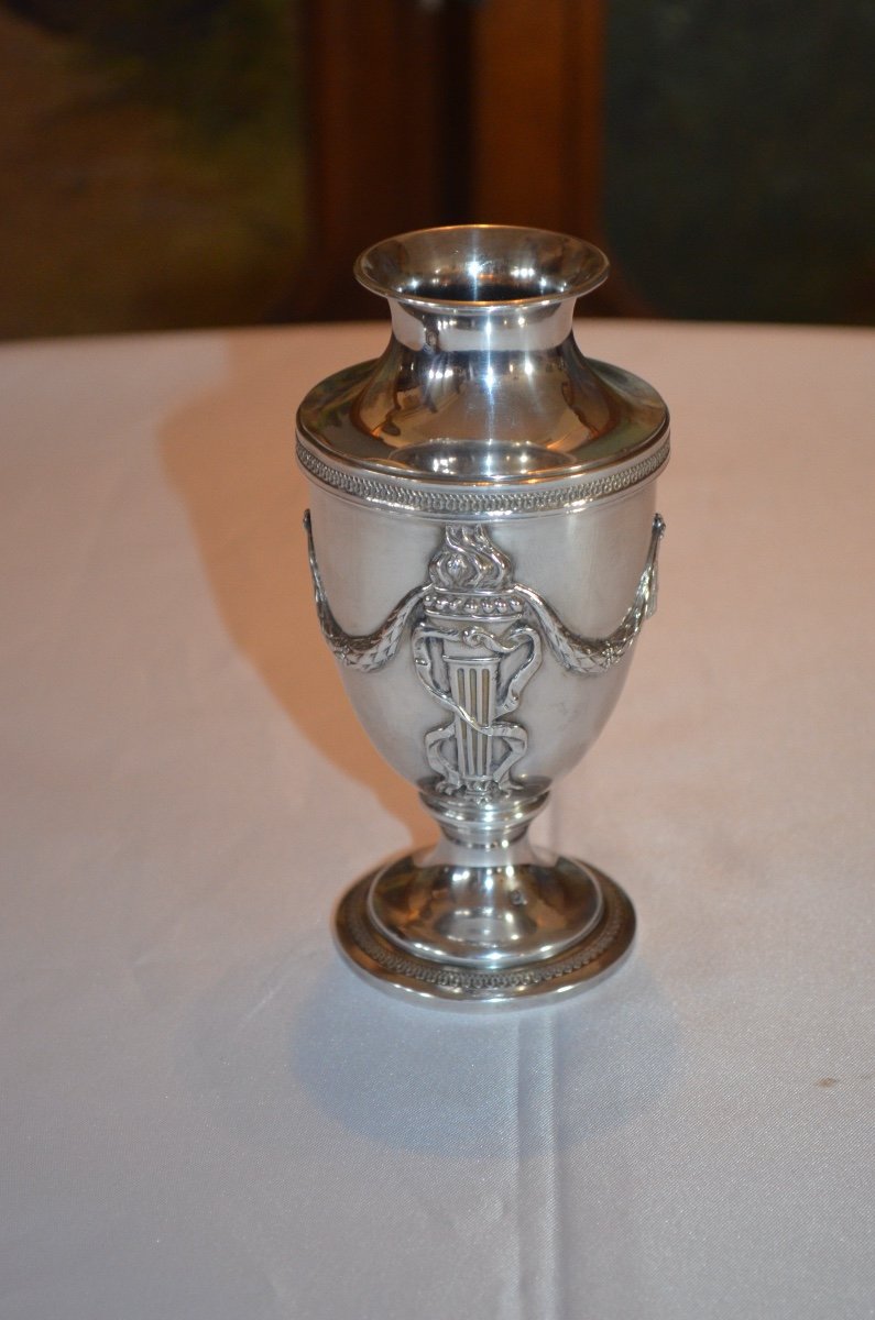 Vase In Sterling Silver Napoleon III-photo-4