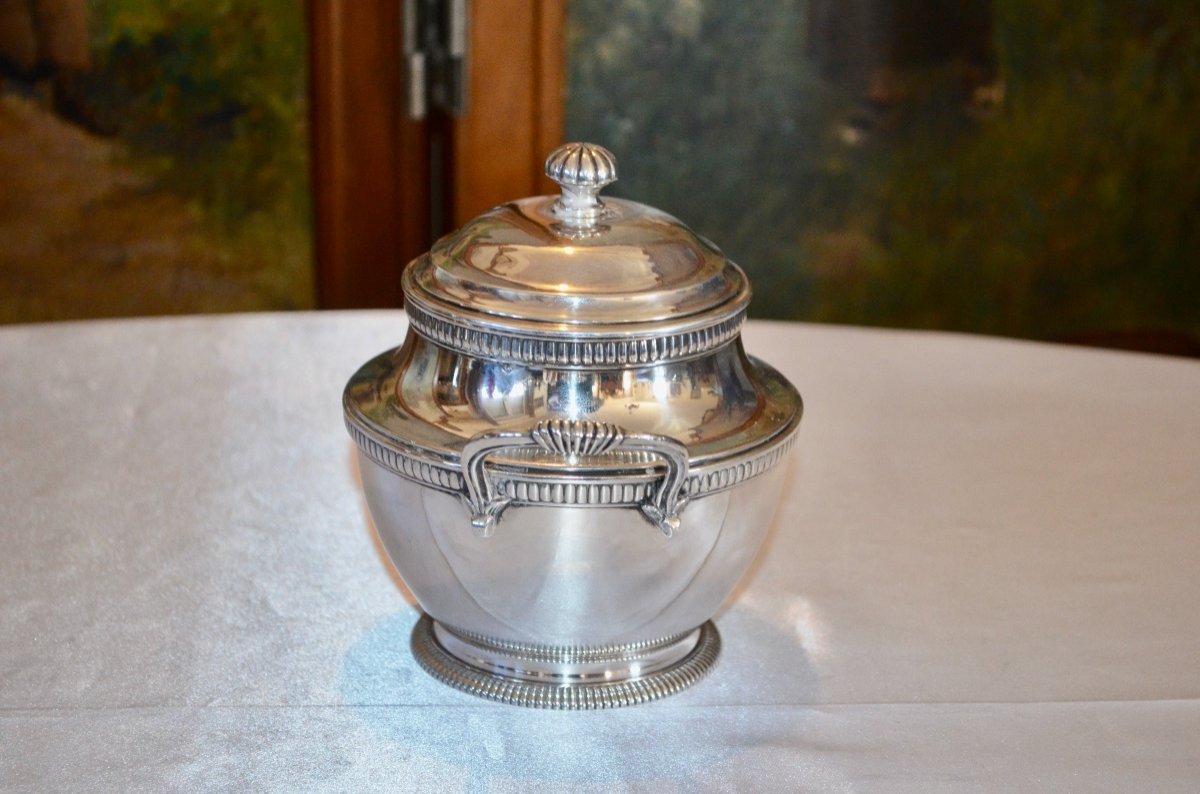 Sugar Bowl In Sterling Silver Late 19th Century-photo-1