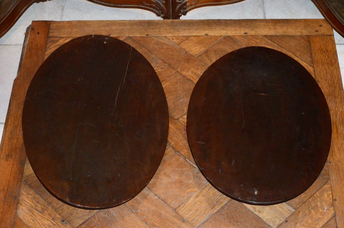 Pair Of Hunting Trophy Sculptures In Golden Wood 19th Century-photo-5