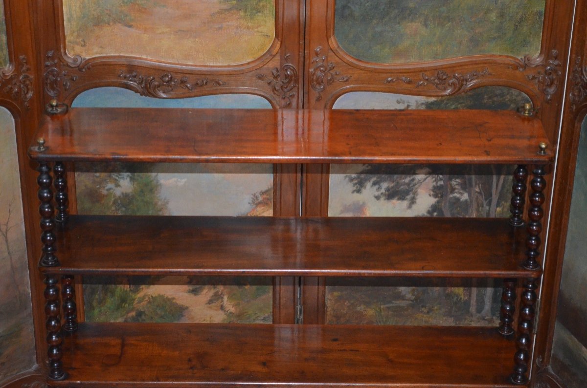 Mahogany Shelves Cabinet Early 19th Century-photo-2