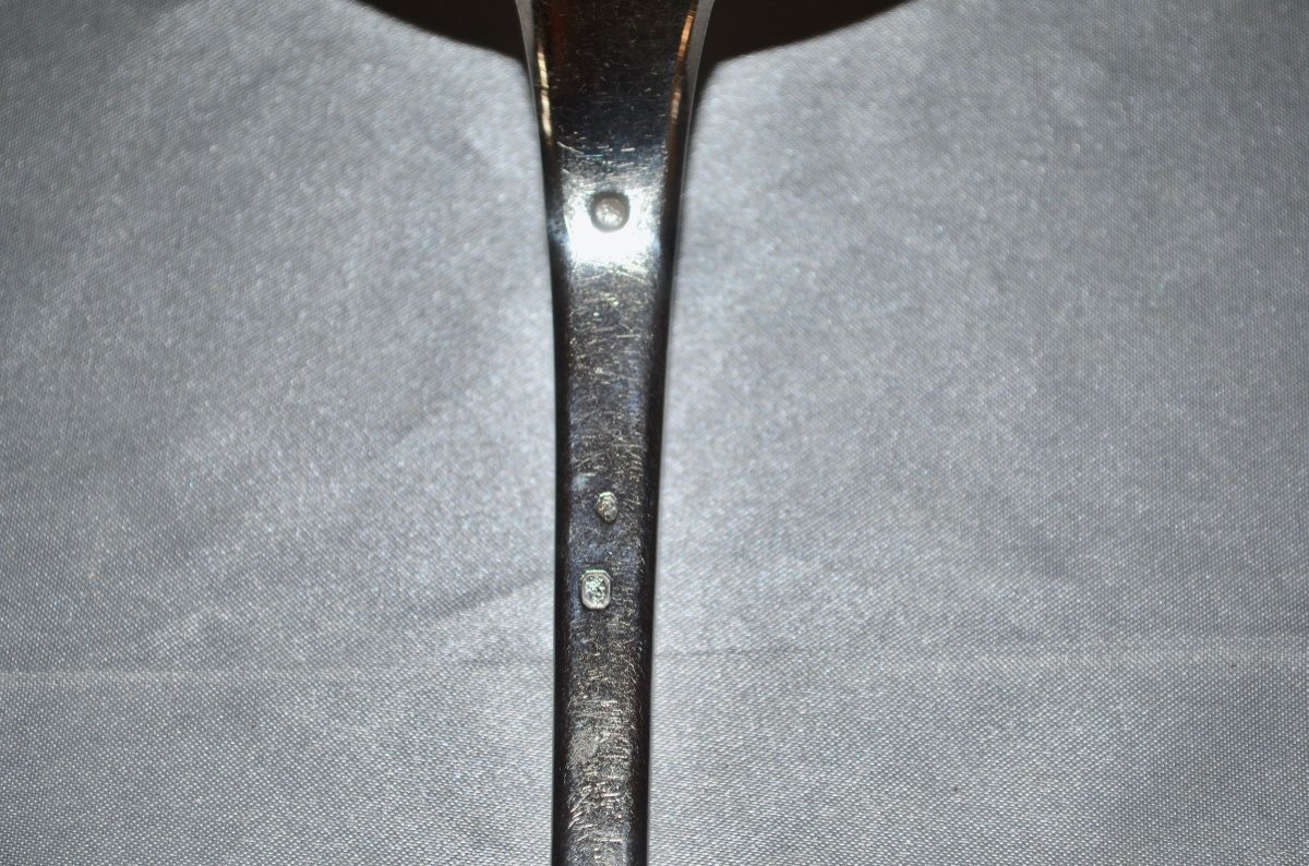 Large Ladle In Sterling Silver Early 19th Century-photo-3