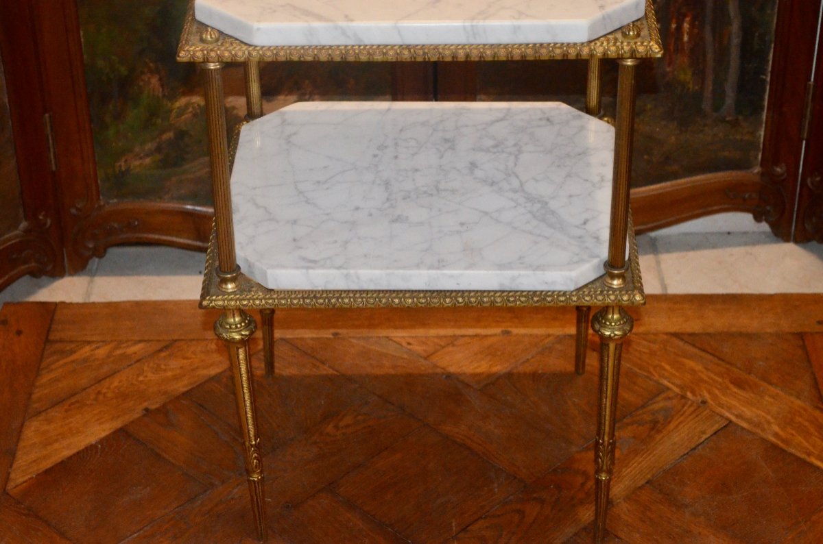 Coffee Table In Gilt Bronze Early 20th Century-photo-4