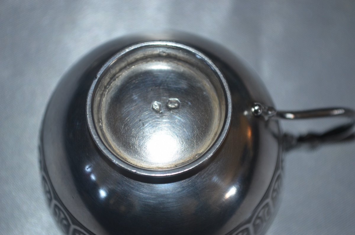 Mocha Cup In Sterling Silver Late 19th Century-photo-3