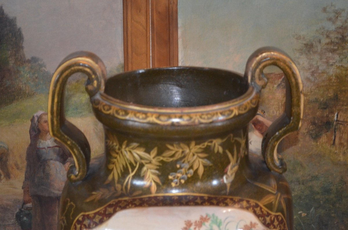 Important Vase En Céramique Attribué à Auguste Majorelle-photo-3