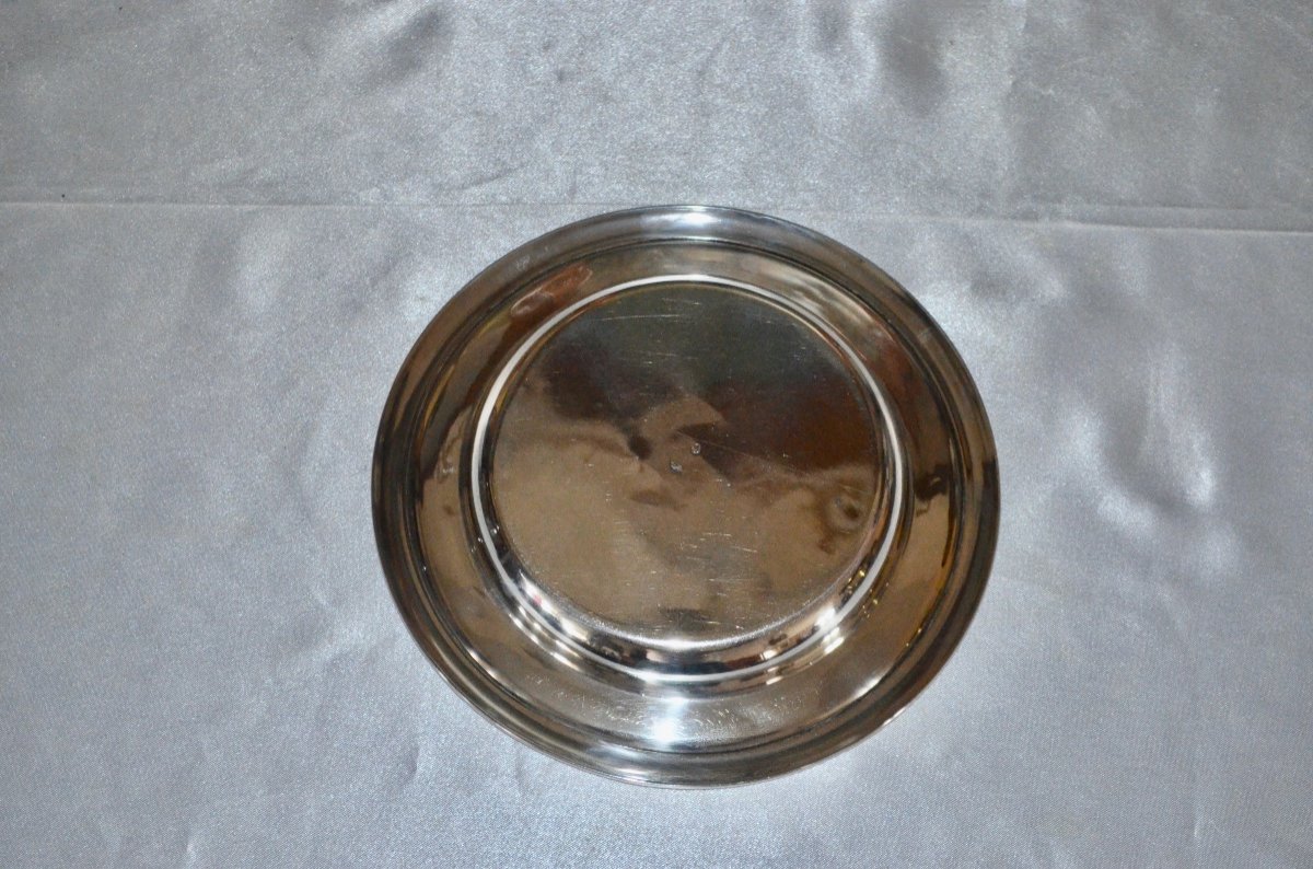 Coaster In Sterling Silver Late 19th Century-photo-3