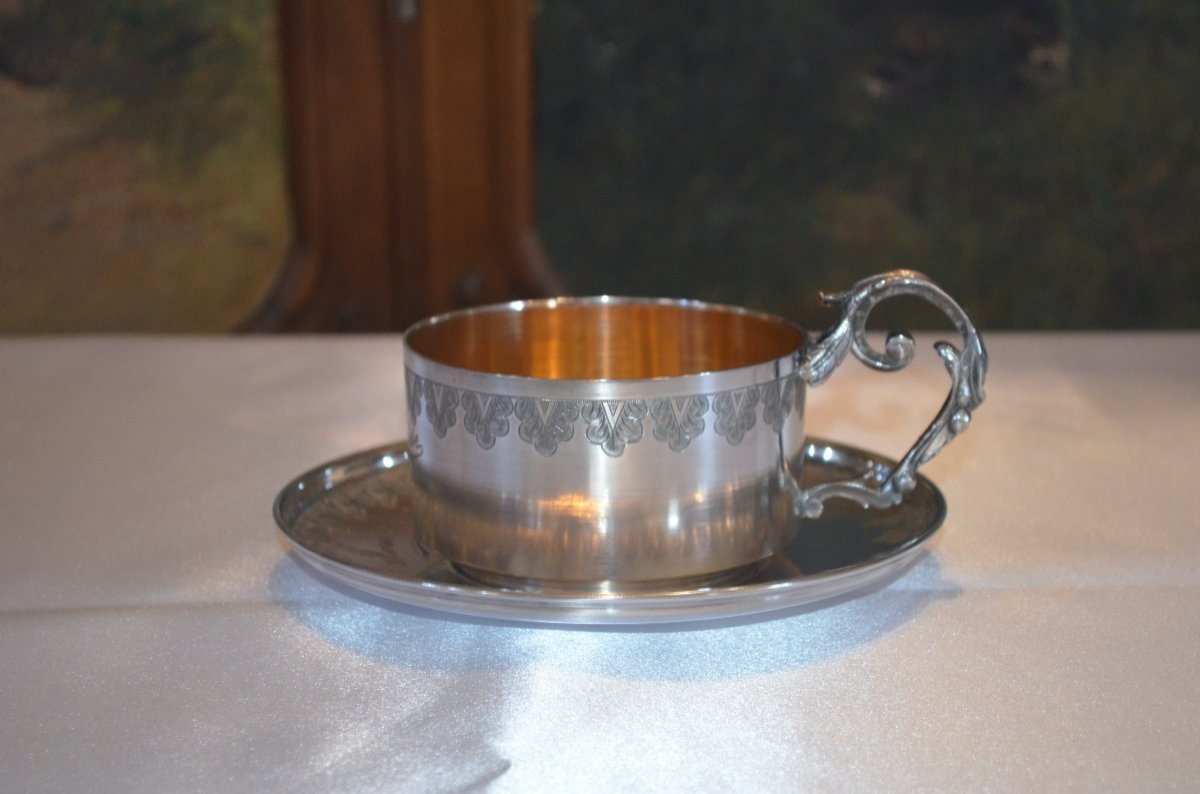 Large Chocolate Cup In Sterling Silver Late 19th Century