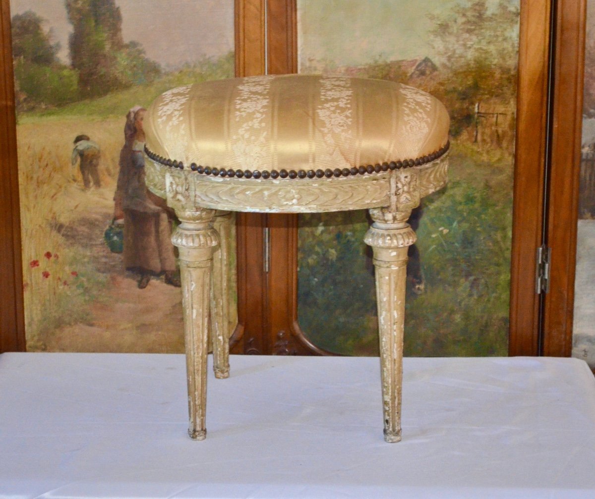 Tabouret d'époque Louis XVI-photo-4