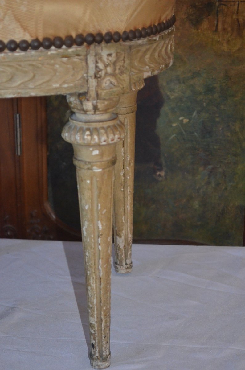 Tabouret d'époque Louis XVI-photo-2