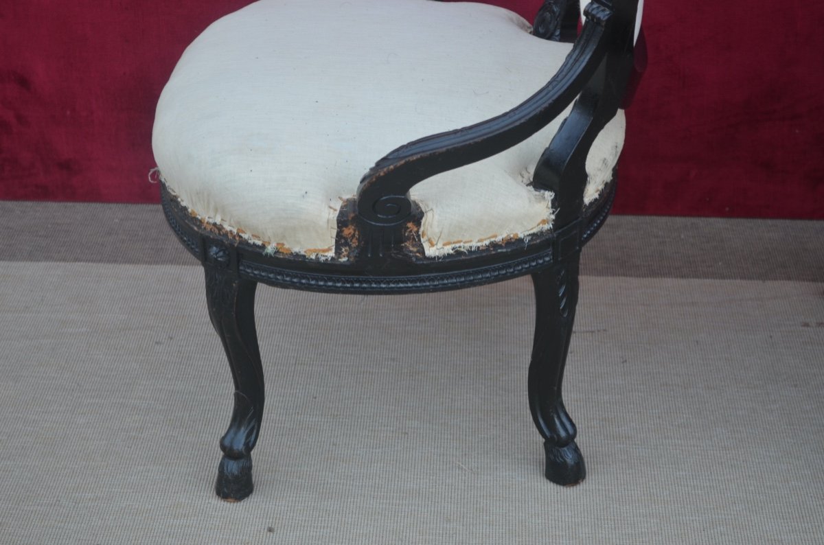 Pair Of Napoleon III Fireside Chairs-photo-4